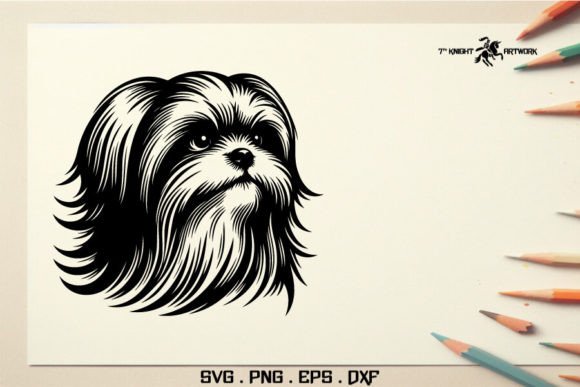 Chih Tzu Dog Head Svg