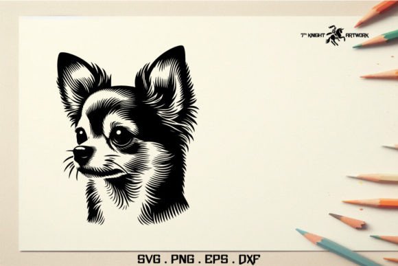 Chihuahua Dog Head Svg