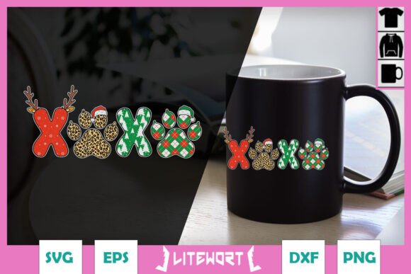 Christmas Paws Xoxo Dog Lover SVG