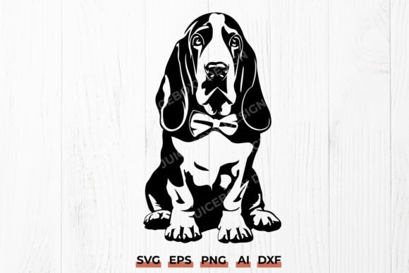 Classy Basset Hound SVG
