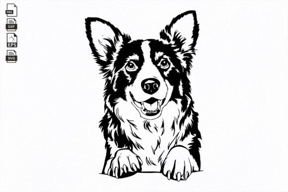 Cute Corgi Svg for Embroidery