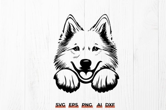 Cute Samoyed Paw Embroidery Design