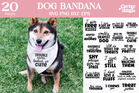 Dog Bandana SVG and Sublimation Bundle