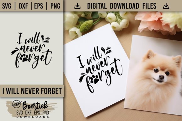 Elegant Dog Memorial SVG
