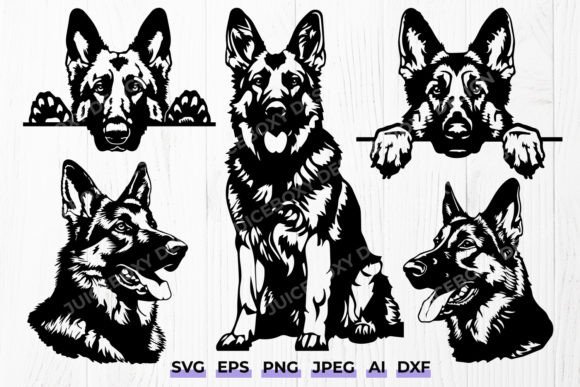 German Shepherd Dog Breed SVG Bundle