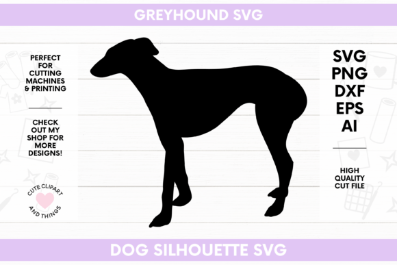 Greyhound SVG Dog Silhouette