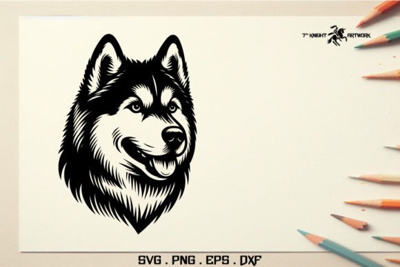 Husky Dog Head Svg