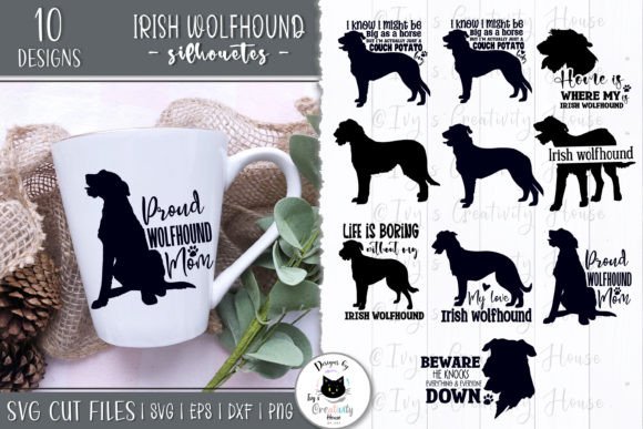 Irish Wolfhound Dog Silhouette Svg