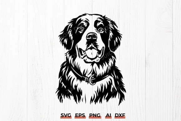 Saint Bernard Dog Collar SVG Design