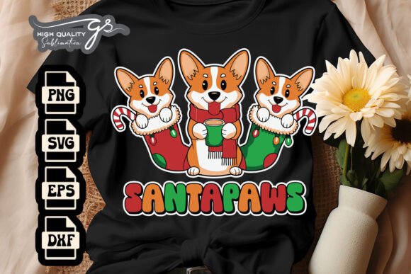 Santapaws Merry Xmas Dog Lover SVG