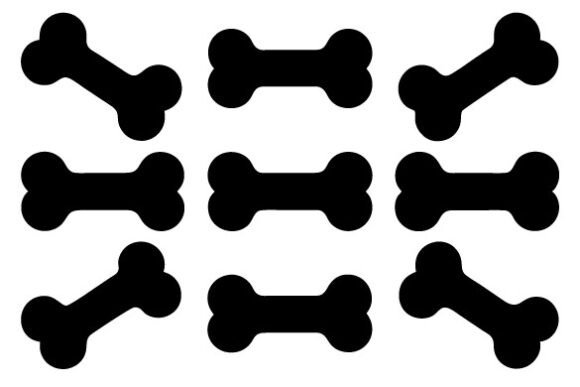 Simple Dog Bone SVG for Embroidery