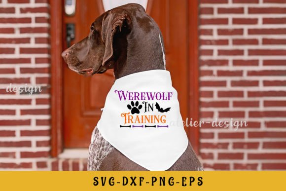 Werewolf in Training Svg Dog Bandana