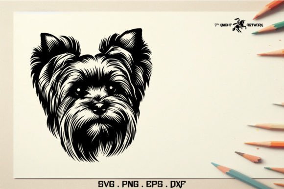Yorkshire Dog Head Svg